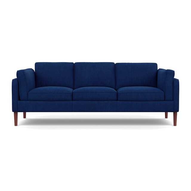 Heal's Sonno 4 Seater St Moritz Wool Navy Walnut Feet - image 1