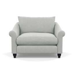 Heal's Devon Loveseat Melton Wool Limestone Black Stain Beech Feet