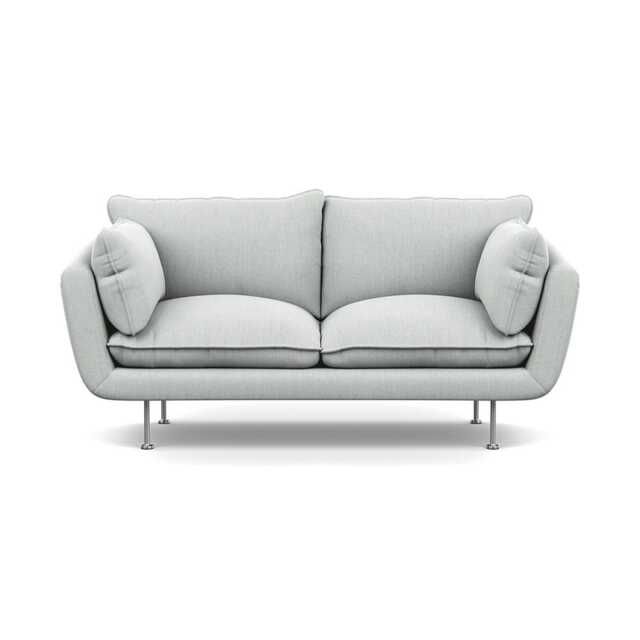 Heal's Allora 2 Seater Sofa Broad Weave Tin Stainless Steel Feet