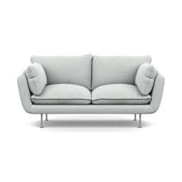 Heal's Allora 2 Seater Sofa Broad Weave Tin Stainless Steel Feet