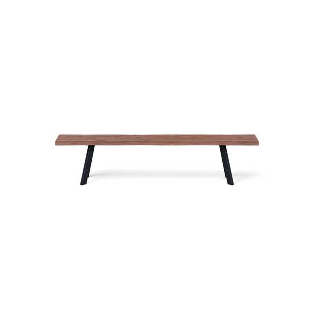 Heal's Madrid Bench 200x35cm Walnut Natural Edge Filled