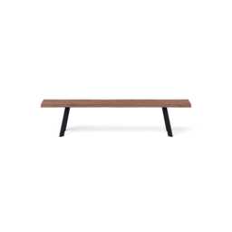 Heal's Madrid Bench 200x35cm Walnut Natural Edge Filled
