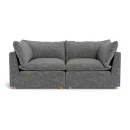 Heal's Astrid 3 Seater Sofa Melton Wool Shale Natural Beech Feet