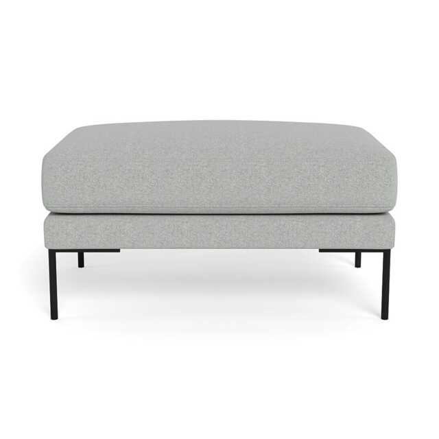 Heal's Torrington Ottoman Melton Wool Limestone Black Feet - image 1