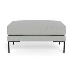 Heal's Torrington Ottoman Melton Wool Limestone Black Feet - thumbnail 1