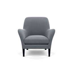 Heal's Wallis Armchair Boucle Steel Black Painted Oak Feet