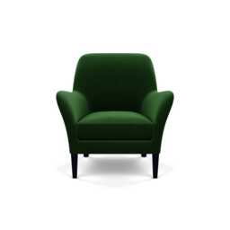 Heal's Wallis Armchair Smart Velvet Forest Black Painted Oak Feet