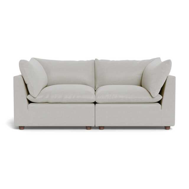 Heal's Astrid 3 Seater Sofa Capelo Linen-Cotton Sea Salt Walnut Stained Beech Feet