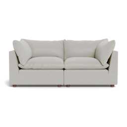 Heal's Astrid 3 Seater Sofa Capelo Linen-Cotton Sea Salt Walnut Stained Beech Feet