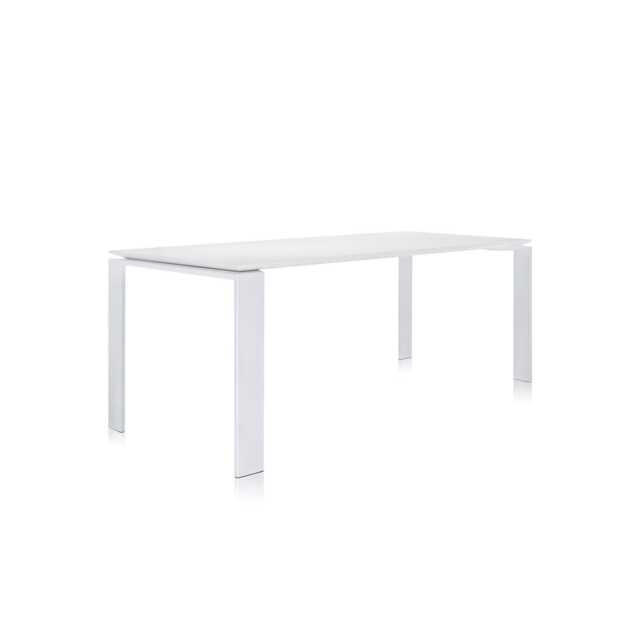 Kartell Four Dining Table 6-8 Sml Seater 82 White Top White Legs