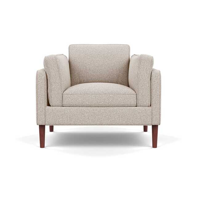 Heal's Sonno Armchair Loop Boucle Taupe Walnut Feet - image 1