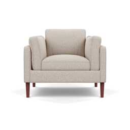 Heal's Sonno Armchair Loop Boucle Taupe Walnut Feet - thumbnail 1