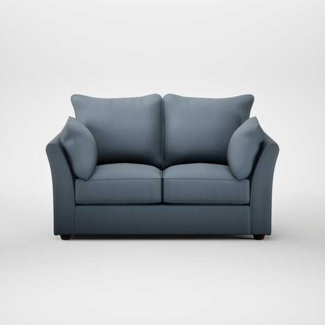 Heal's Tailor 2 Seater Sofa Smart Cotton Linen Celestial Walnut Stained Feet - image 1