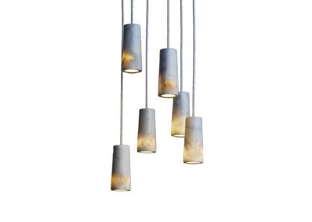 Case Core Six Pendant Light Cluster Carrara Marble