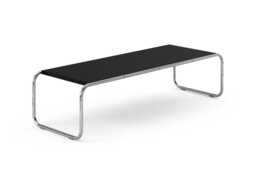 Knoll Laccio Low Table Rectangular in Black Laminate - thumbnail 1