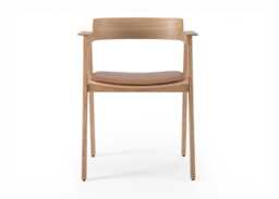 Gazzda Flip Dining Chair Oak Natural Dakar Leather Whisky