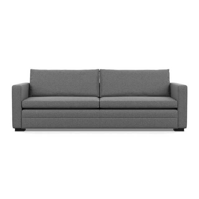 Heal's Palermo 5 Seater Sofa St Moritz Wool Light Grey 157 Black Feet