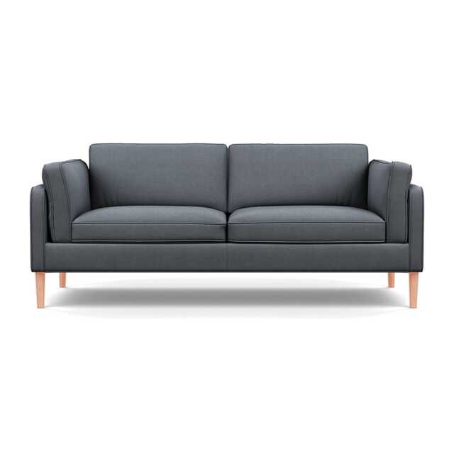 Heal's Sonno 3 Seater Siena Cotton Shale Grey Natural Feet