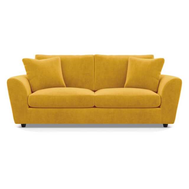 Heal's Snooze 4 Seater Sofa Smart Luxe Velvet Canary Black Feet