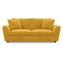 Heal's Snooze 4 Seater Sofa Smart Luxe Velvet Canary Black Feet