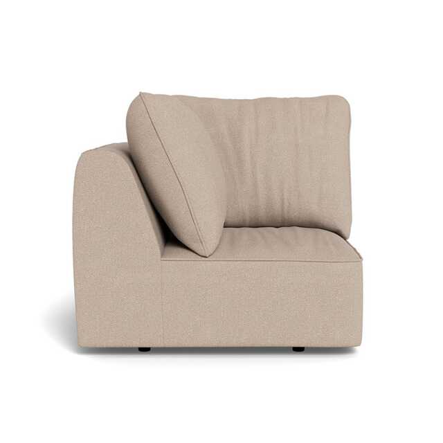 Heal's Morven Corner Unit Boucle Tweed Pearl Black Feet