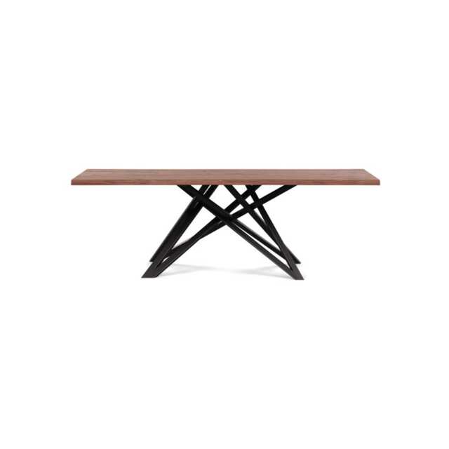 Heal's Vienna Dining Table 220x90cm Oiled Walnut Natural Edge Filled