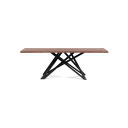 Heal's Vienna Dining Table 220x90cm Oiled Walnut Natural Edge Filled