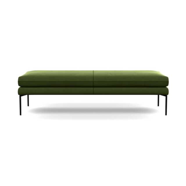 Heal's Matera Bench 160cm Nobilis Velvet Leaf Black Feet