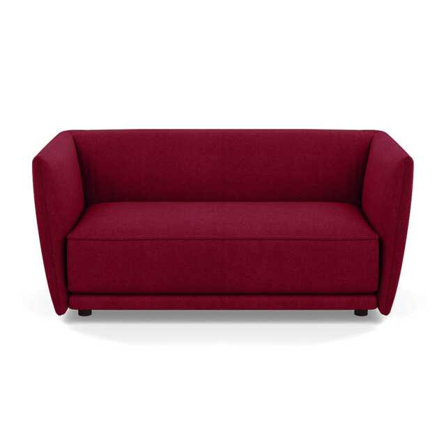 Heal's Valley 2 Seater Sofa St Moritz Red Walnut Stain Feet - image 1