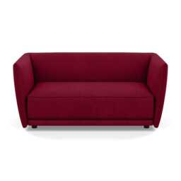 Heal's Valley 2 Seater Sofa St Moritz Red Walnut Stain Feet