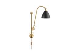 Gubi Bestlite BL5 Wall Lamp Brass Base Black Shade