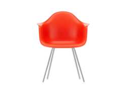Vitra Eames DAX Armchair New Height Poppy Red Chrome Base - thumbnail 1