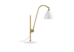 Gubi Bestlite BL1 Table Light Brass Base White Shade