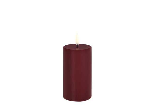 Uyuni LED Pillar Candles 5 .8 x 10.1cm Wine Red