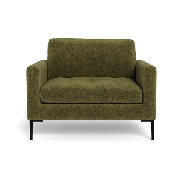 Heal's Eton Loveseat Velvet Boucle Wilder Black Feet