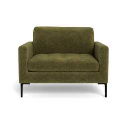 Heal's Eton Loveseat Velvet Boucle Wilder Black Feet