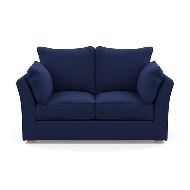 Heal's Tailor 2 Seater Sofa Melton Wool New Navy Natural Beech Feet - image 1