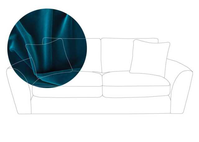 Heal's Snooze 4 Seater Sofa Velvet Teal Black Feet