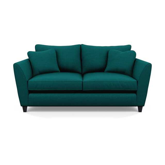 Heal's Torino 3 Seater Sofa Brushed Cotton Pine Black Feet