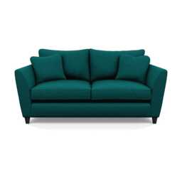 Heal's Torino 3 Seater Sofa Brushed Cotton Pine Black Feet