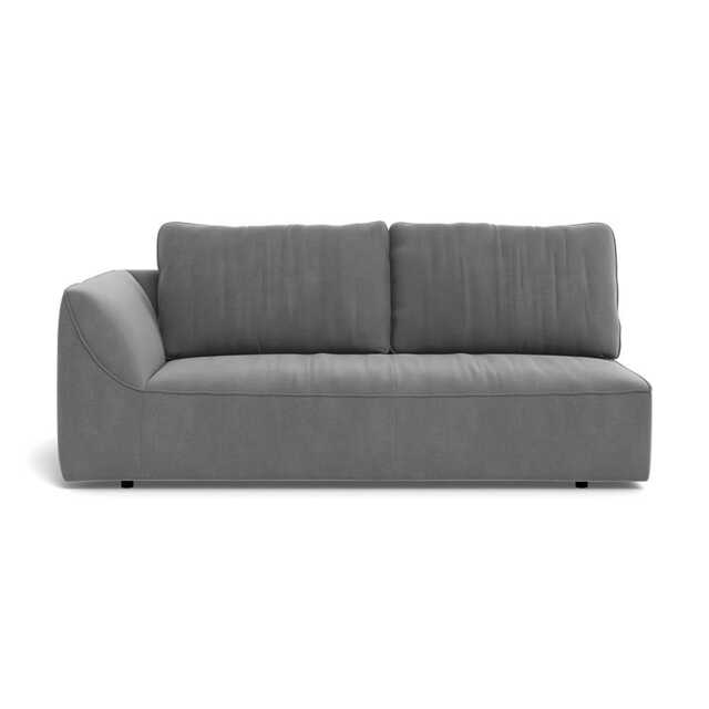 Heal's Morven Left Hand Facing 3 Seater Unit Smart Velvet Mercury