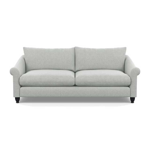 Heal's Devon 4 Seater Melton Wool Limestone Black Stain Beech Feet