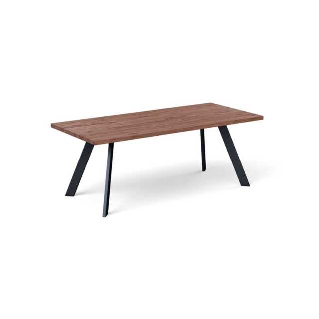 Heal's Madrid Table 160x100cm Walnut Straight Edge Filled