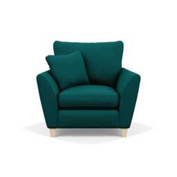 Heal's Torino Armchair Brushed Cotton Pine Natural Feet