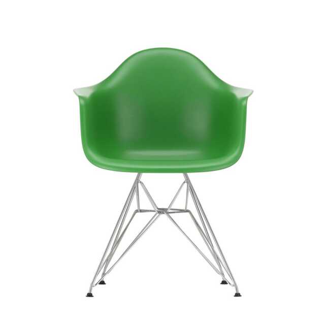Vitra Eames DAR Armchair New Height Green Chrome Base