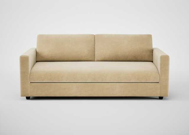 Heal's Nimbus II 4 Seater Sofa Smart Luxe Velvet Biscuit Black Feet
