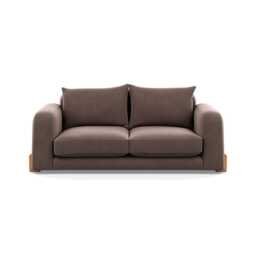 Heal's Nuvola 3 Seater Sofa Smart Velvet Mouse Natural Oak Feet
