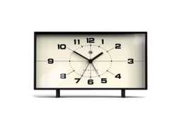 Newgate Wideboy Alarm Clock in Black with White face