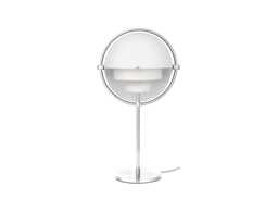 Gubi Multi Lite Table Lamp Chrome White Shade
