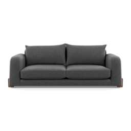 Heal's Nuvola 4 Seater Sofa Melton Wool Granite Walnut Stained Feet